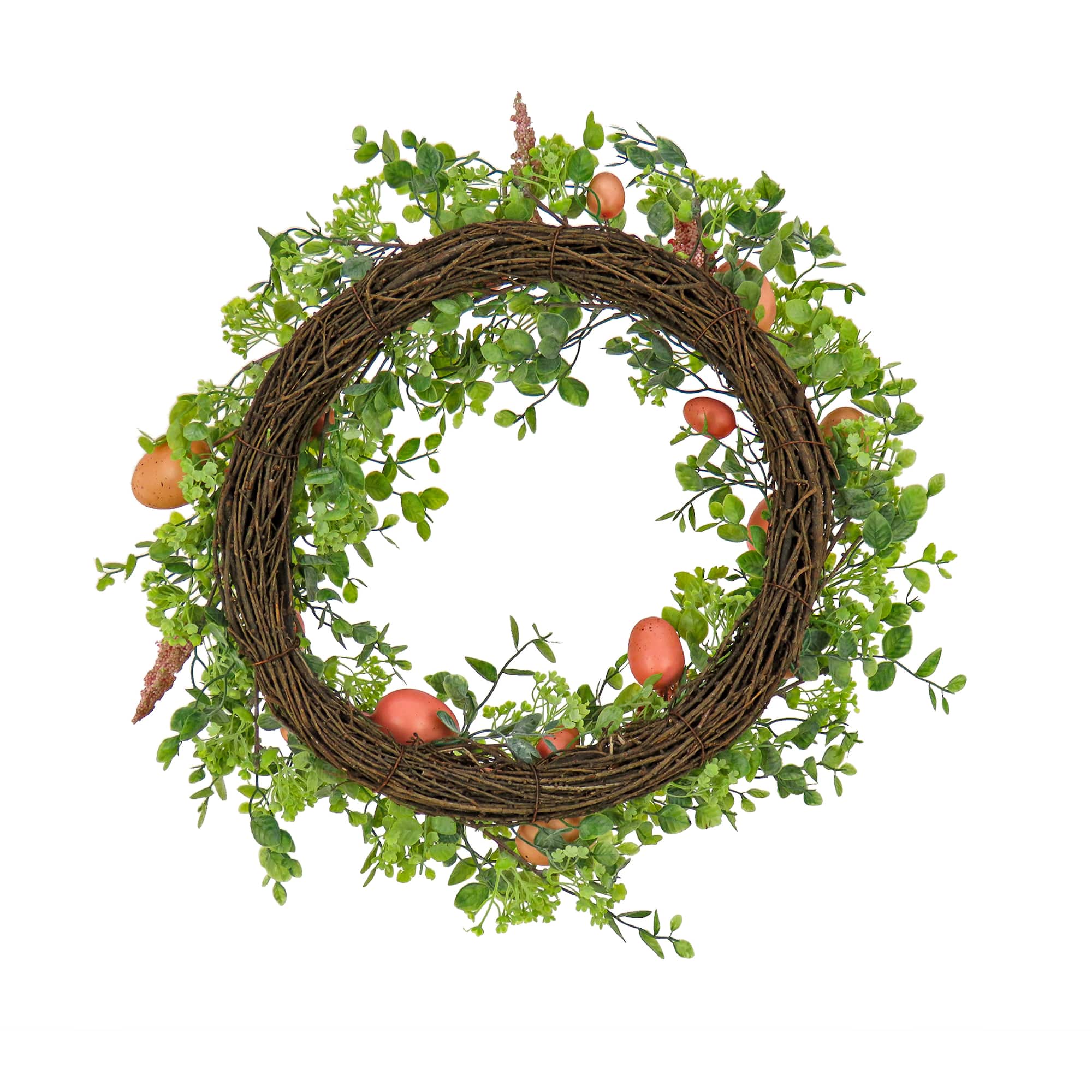 22" Pink Eggs Easter Wreath